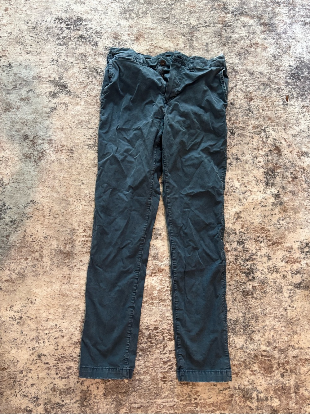 American Eagle Outfitters Men's Chinos in Teal Blue
